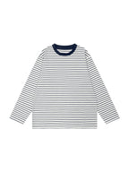 Striped Loose Fit Kids Long Sleeve Cotton Te