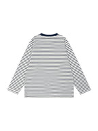 Striped Loose Fit Kids Long Sleeve Cotton Te