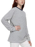 Striped Loose Fit Kids Long Sleeve Cotton Te