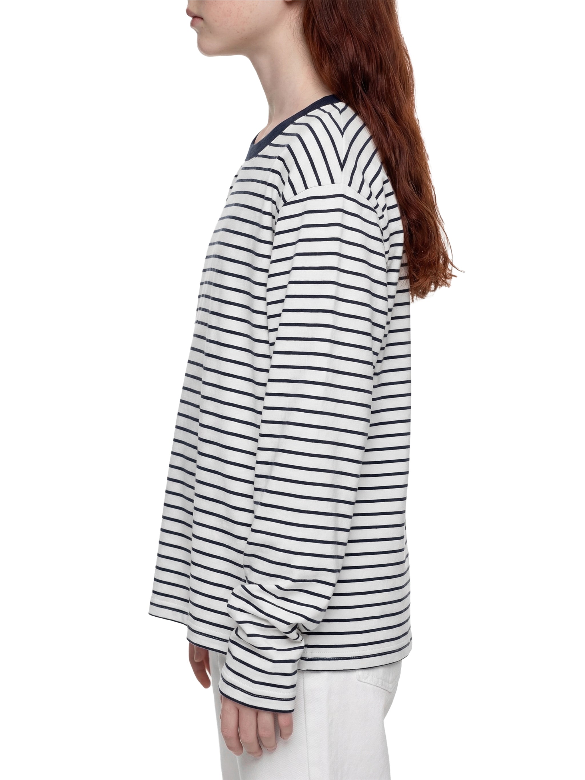 Striped Loose Fit Kids Long Sleeve Cotton Te