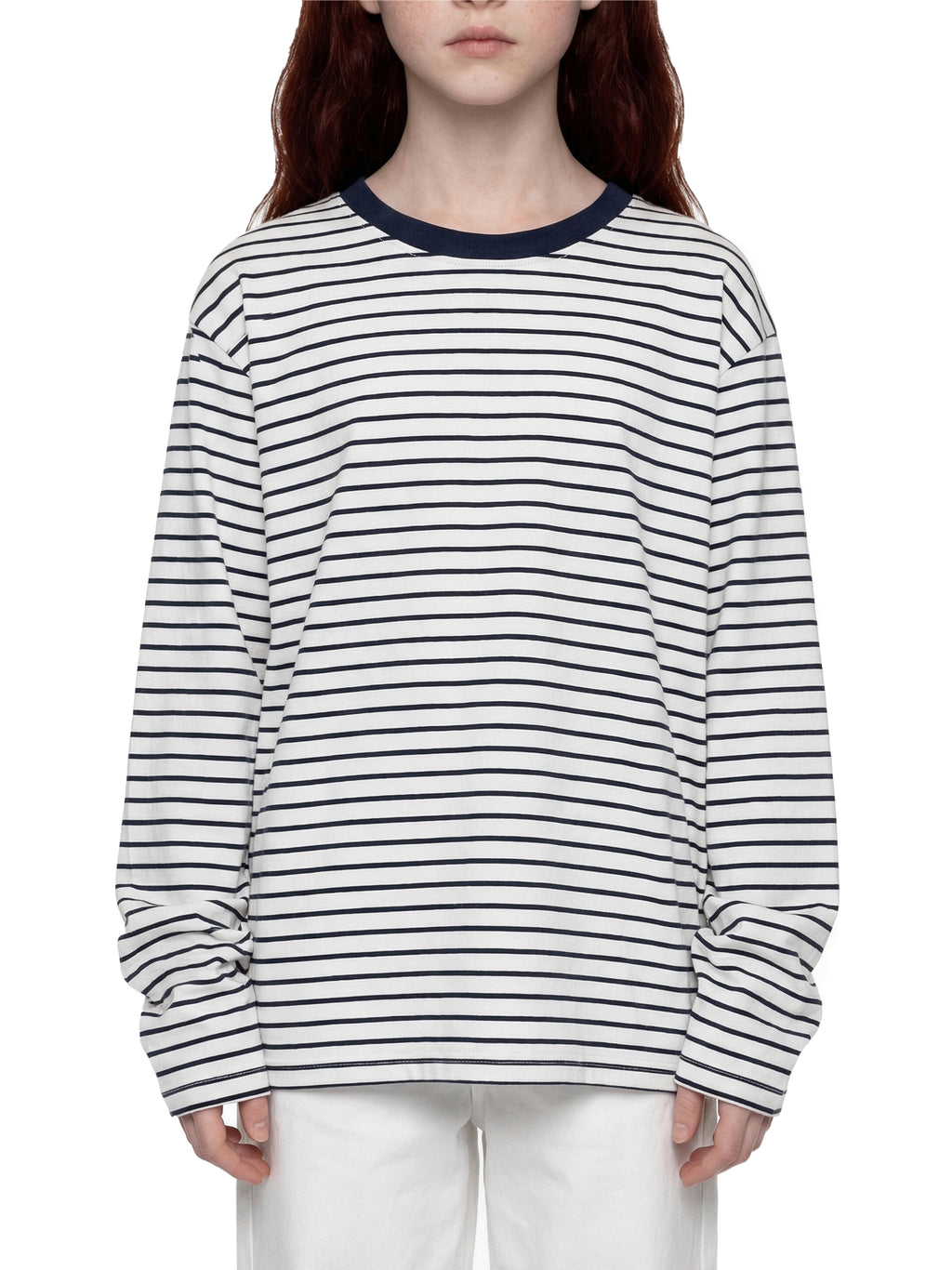 Striped Loose Fit Kids Long Sleeve Cotton Te