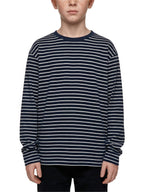 Striped Loose Fit Kids Long Sleeve Cotton Te