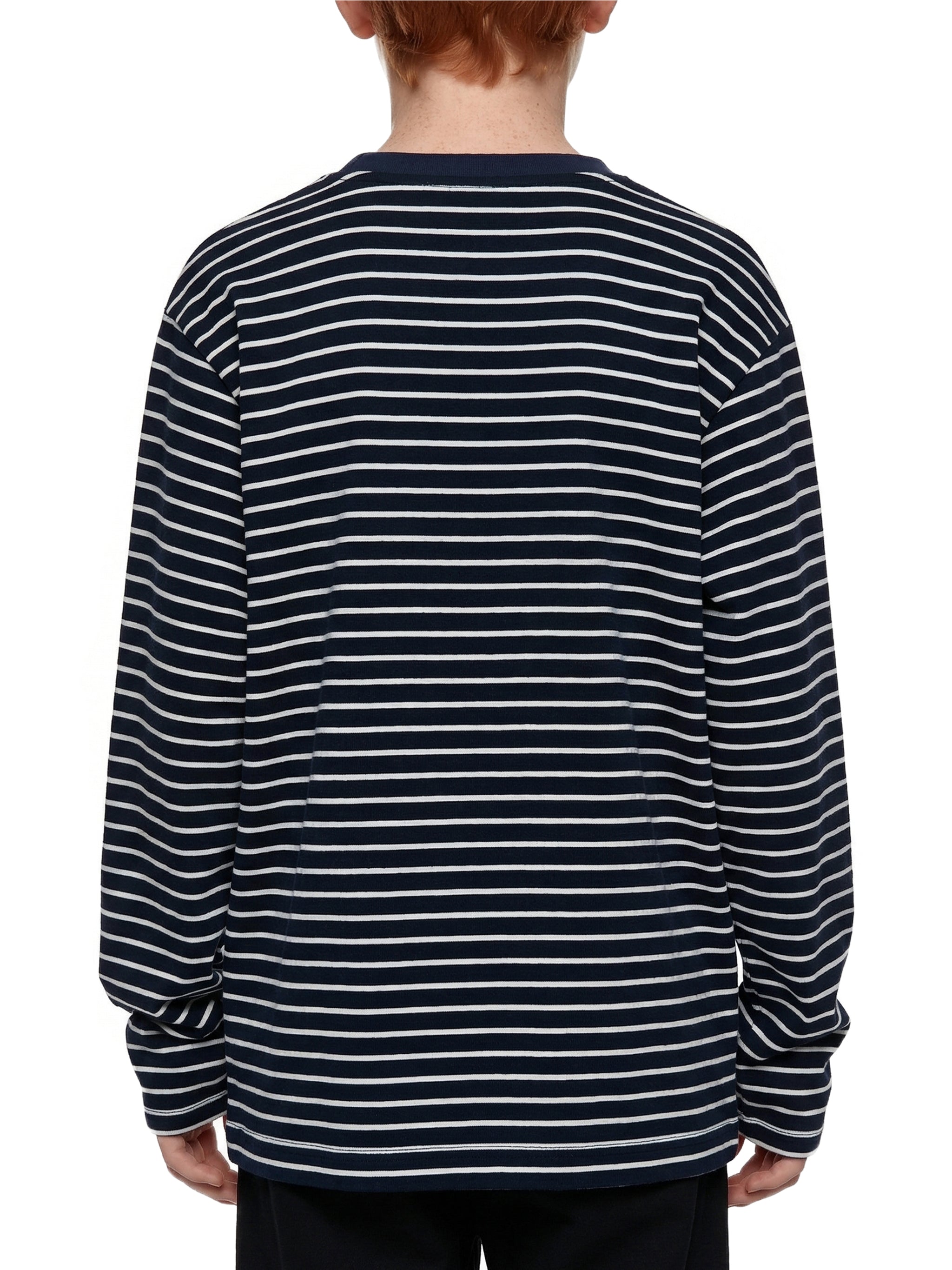 Striped Loose Fit Kids Long Sleeve Cotton Te